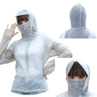 China Custom Women's Anti-Wrinkle Ice Sunscreen Sunscreen Outdoor Summer Silk Breathable Thin Hooded Coat Anti-UV Working New for sale