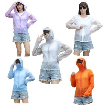 China 2023 Custom Women's Slim Breathable Ice Silk Anti-wrinkle Comfortable Women's Slim Layer Sunscreen Hooded Clothing for sale