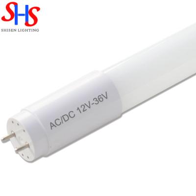 China WAREHOUSE t8 plastic led tube 18W led PC tube light for AC / DC 12V - 36V tube light for sale