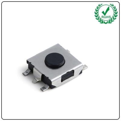 China 5 interruptor do tato dos pinos SMD, interruptor chave preto do botão de 6.2x6.2x2.5 4.0H micro à venda