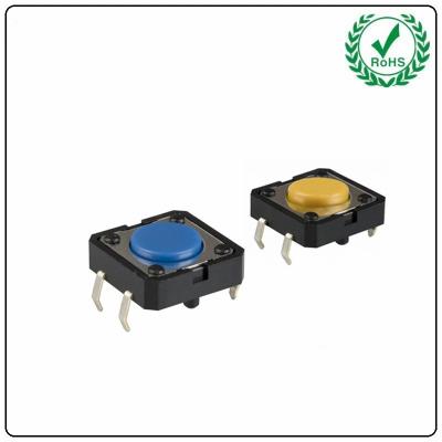 China 12*12 SMD Tact Switch Vida útil 100000 ciclos SMT 12x12 Tactile Switch com ângulo reto à venda