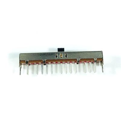 Китай Переключатель скольжения, 24 переключателя Pcb Horozontal этапа Pin3 сползая, переключатель тактичности нажима прерывателя включеный-выключеный, мини тумблер продается