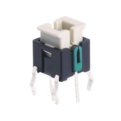 China O interruptor tátil da iluminação, SPST 6x6x7.2mm 6-Pins através do furo Mini Led Tact Switch, interruptor da lâmpada, ilumina o interruptor do tato à venda