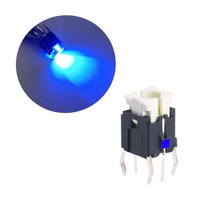 China O interruptor tátil da iluminação, 6x6 terminais do PWB do mergulho da altura 9mm conduziu o interruptor de tecla, interruptor da lâmpada, interruptor iluminado do tato à venda