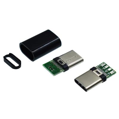 China Tipo jogo de LCP UL94 V-0 USB3.1 da solda DIY do conector macho de C à venda