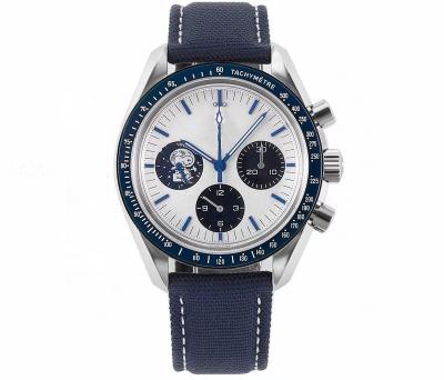 China Chronograph OS OM factory Best quality 904L steel 3816 movement Snoopyyi Mechanical watch band for omegas moon speedmasters watch for sale