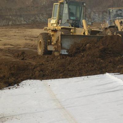 China PET Polyester Long Fibers Nonwoven Needle Punched Polyester Geotextile Non-Woven Geotextile For Road Covering for sale