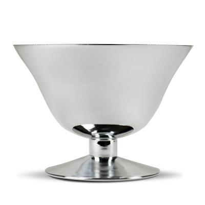 China Mercury Rose Gold Footed Glass Bowl Handcrafted Vase from Europe KERUI for sale