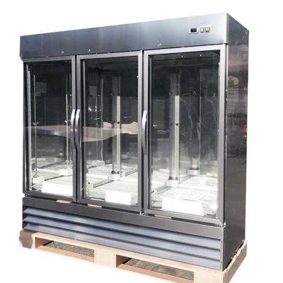 China Single-temperature Etl Certificated 3 Door Upright Commercial Refrigerators And Freezers In Stainless Steel American Style Fridge for sale