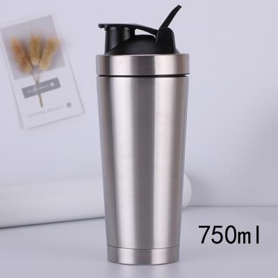 China Custom Logo Stocked Printed Joy Insulated Cup Sports Gym Blendr Protein Shaker Stainless Bottle for sale