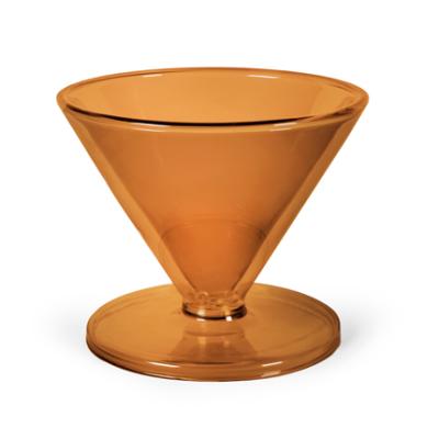 China Double wall viable amber glass pour over for sale