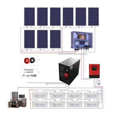 China Best Price 5kw 10kw Home Solar Power Systems Home Solar Panel System On Grid Hybrid for sale