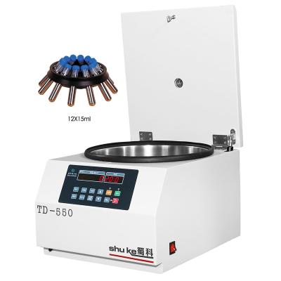 China TD-550 12 Tubes 15ml Low Speed Lab Medical Blood Bank Centrifuge 12*15ml for sale