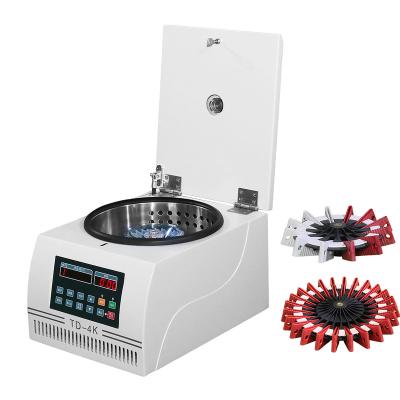 China TD-4K Freeze Card Blood Type Serum Table Top Lab Centrifuge 12/24 Low Speed Freeze Card for sale