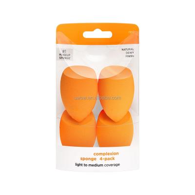 China Foam Four Marshmellow Mushroom Velvet Powder Puff Blending China Wholesale Makeup Blender Remover Sponge Blender Set With Handle Jar for sale