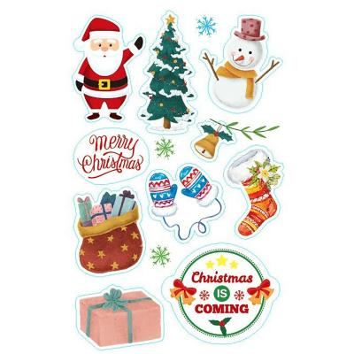 China New Design Christmas Style Cartoon Pattern Baby Gift Eco-friendly Animal Shape Paper Stickers For Kid for sale