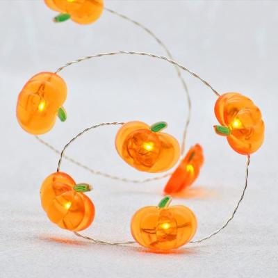 China String Lights 10ft Battery Operated 40LEDs Pumpkin Led String Lights with Remote and 8 Flashing Modes Timer for sale
