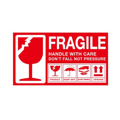 China Custom Printing Fragile Label Fragile Label Sticker Shipping Sticker Express Logistics Caution Label Stickers for sale