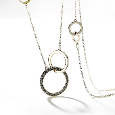 China New fashion wholesale fashion long necklace fashion girls long crystal chian OBE girls teen necklace for sale