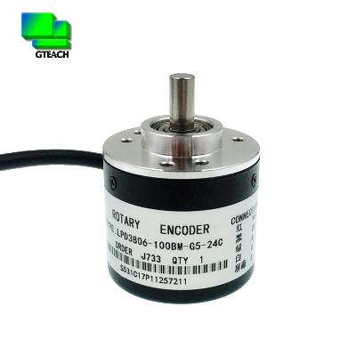 China LPD3806-100BM-G5-24C 100 Speed Sensor Digital Speed Sensor Pulses AB Shaft 6mm Two Phase Incremental Optical Rotary Encoder for sale