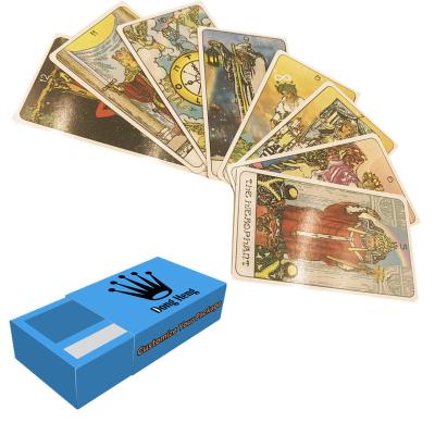 China Paper or PVC Hot Sale Factory Customize Printing Tarot Cards With Guidebook Matte Laminated Drawer Box for sale