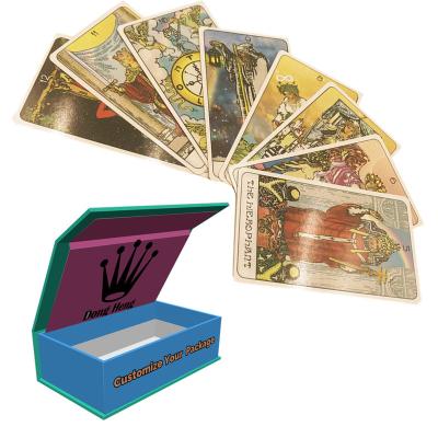 China Paper or PVC Hot Sale Factory Customize Printing Tarot Cards With Guidebook Matte Laminated Magnetic Box for sale
