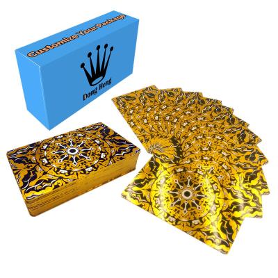 China Paper or PVC Custom Printing Golden Foil StampTarot Oracle Cards Positive Affirmation Deck Paper Tarot Cards With Tuck Box for sale