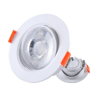 China Modern 2 years warranty led plastic light round 3w 5w 7W 9W 12W recessed cob spots downlights for sale