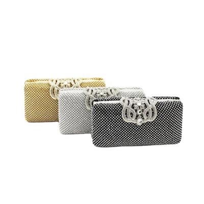 China New Style PU Purse Clutch Outdoor Rise Leather Elegant Wedding Evening Diamond Bags For Women for sale