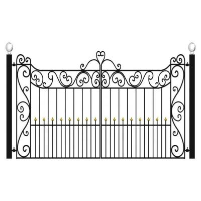 China Easily Assembled Cheap Fence New Design 2023 Wrought Iron Panel / Metal Aluminum Picket Ornamental Fence for sale
