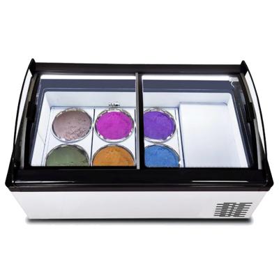 China Free Shipping Middle East 6 Pans Popsicle Display Cabinet / Ice Cream Display Cabinet Popsicle Freezer / Gelato Free Shipping Refrigerated Cabinet for sale