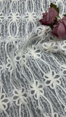 China Leafy Corded Lace Fabric Luxary Breathe and Elegent Wedding Party Lace Fabric for sale