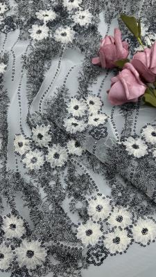 China Luxary Metallic Lace Fabric High Quality Elegent Wedding High Quality Embroidery Fabric for sale