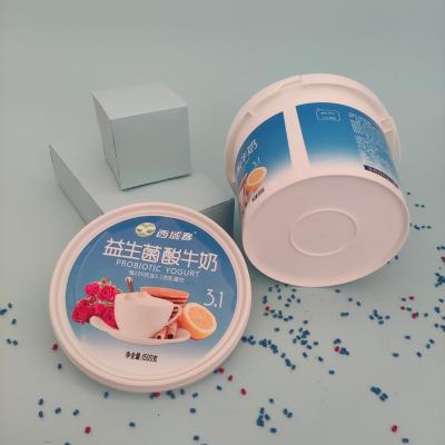 China 1l 1.2l 1.5l 2l Water Clear Plastic Bucket With Lid Honey Containers Buckets Pails for sale