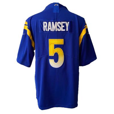 China Cheap New Arrival Mens Jalen Ramsey CB Los Angeles #5 Jalen Ramsey Royal Game Jersey Breathable Tank Tops for sale