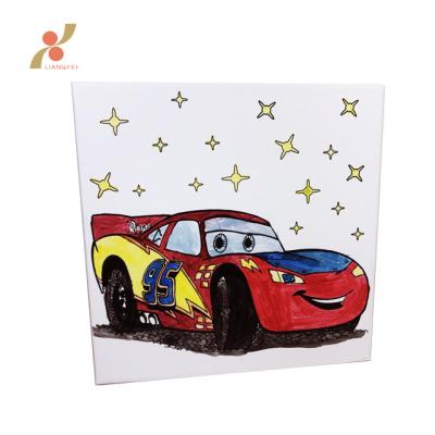 China Educational DIY Cartoon Custom Car Educational Children Printed Canvas for sale