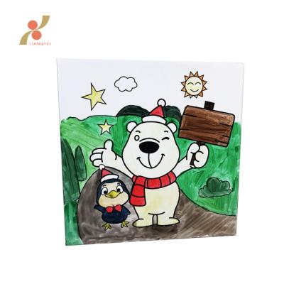 China DIY Educational Cartoon Bear Educational Children Printed Canvas for sale