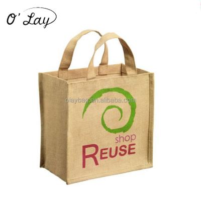 China Recyclable Custom Printed Promotional Jute Bag Saco Yute Promotional Bolsa for sale
