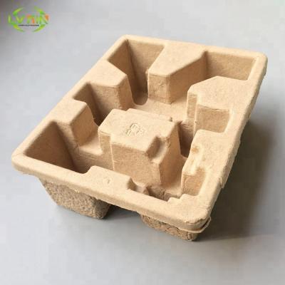 China Printable Biodegradable Shipping Tray Molded Electronic Pulp Tray Tray Packaging Pulp Product Packaging Hot Selling Manufacturer for sale