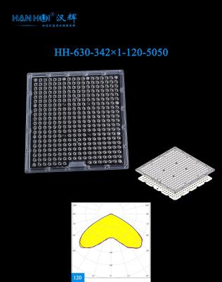 China 120° Available 342pcs 286×286×9.3mm 5050LEDs High Transmittance Uniform Light Output Eco-Material LED Plant Lamp Lens for sale