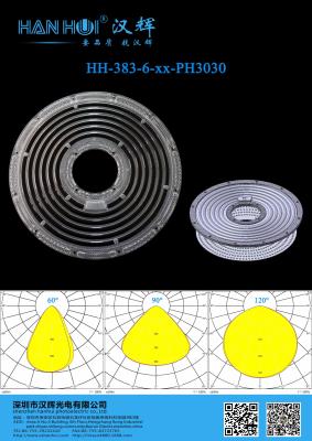 중국 60°/90°/120° 사용 가능 3030LED 6개 반지 150W LED 조명 렌즈 방수형 둥근 고고등 판매용