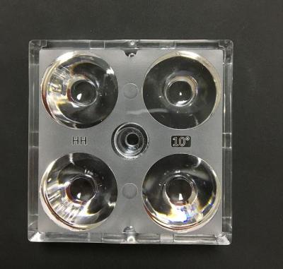 China 10 ° Beschikbaar 3737leds 50 × 50 × 12,8 mm Grootte Hoog vermogen Hoog licht Transmissie LED Floodlighting Lens Te koop