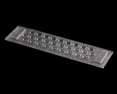 China Straatverlichtingslens 28pcs 260×68mm Waterbestendig Hoog doorlaatvermogen Goed lichtbeheersing 3030LED's Lens Te koop