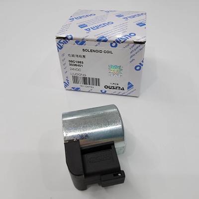China 08C1863 3036401 24VDC Solenoid Valve Coil For LIUGONG Excavator Parts for sale