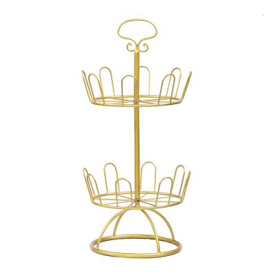 China Sustainable Designed Golden Disc Shoe Rack Wrought Iron Shoe Rack For Drying Outside Bathroom Balcony for sale