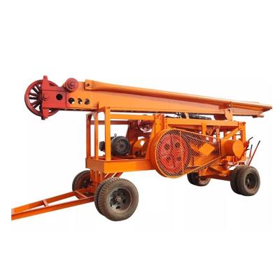China Construction works high efficiency percussion water well impact hammer drill rig machine for sale