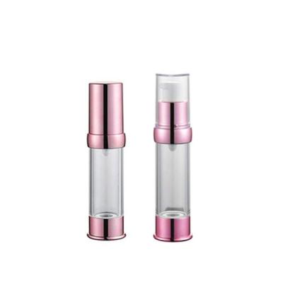 China Rose Gold 30 ml UV Aluminium luchtloze pompfles voor huidverzorging Te koop