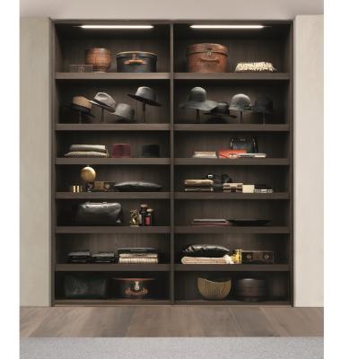 China Modern Bedroom Wardrobe Designer Customizes Open Style Dressing Room with Extra Tall and Luxurious Columns for sale
