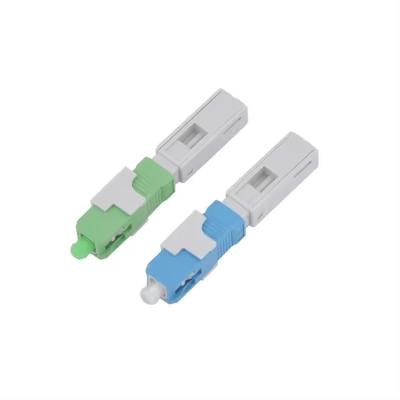 China FTTH Universal Mini Fast Connector 55mm Low loss SC APC/UPC Green Blue Quick Optic Fast Connector for sale