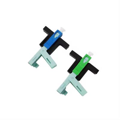 China FTTH FTTH Fiber Optical Quick Connector 60mm Low loss Green Blue SC Connector Butterfly for sale
